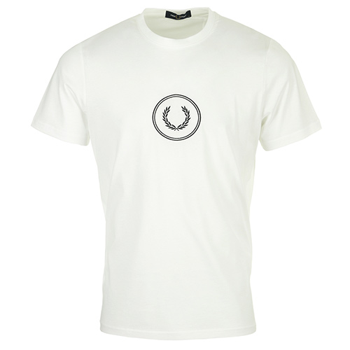 Fred Perry Circle Branding T-Shirt - Blanc