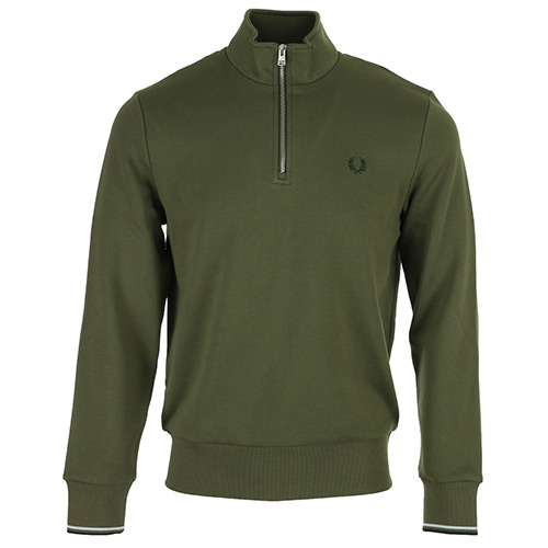 Fred Perry Half Zip - Vert olive