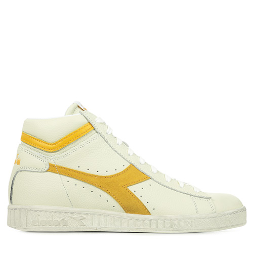 Diadora Game L High Waxed Suede Pop - Blanc