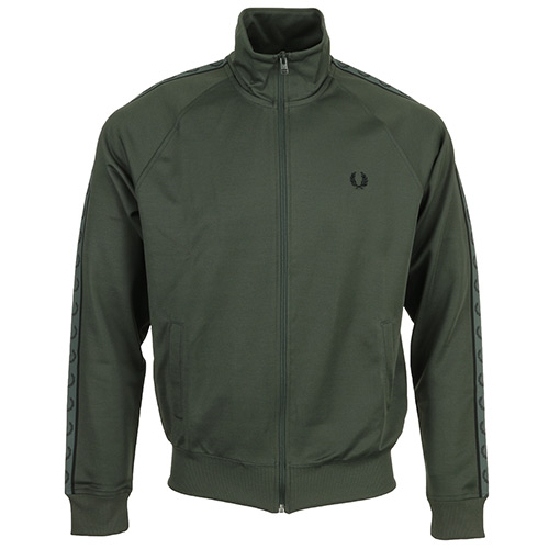 Fred Perry Contrast Tape Track Jacket - Vert olive