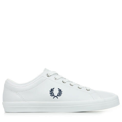 Fred Perry Baseline Leather - Blanc