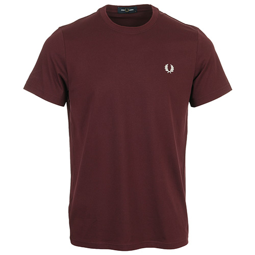 Fred Perry Crew Neck T-Shirt - Bordeaux