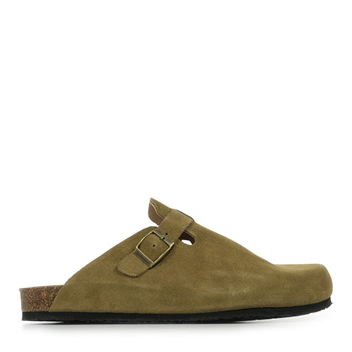 Natural World Bio Slipper Suede - Vert olive