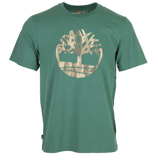Timberland Camo Tree Logo Short Sleeve - Vert