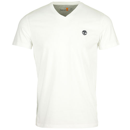 Timberland V Neck Short Sleeve Tee - Blanc