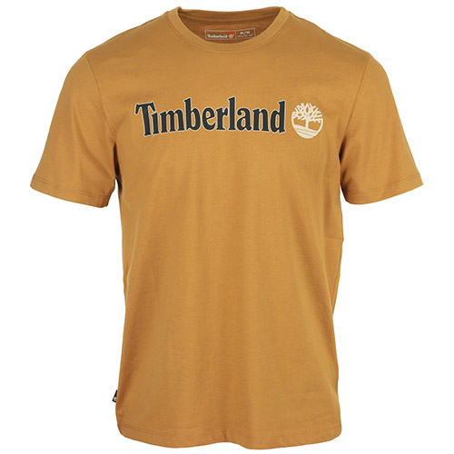 Timberland Linear Logo Short Sleeve - Camel