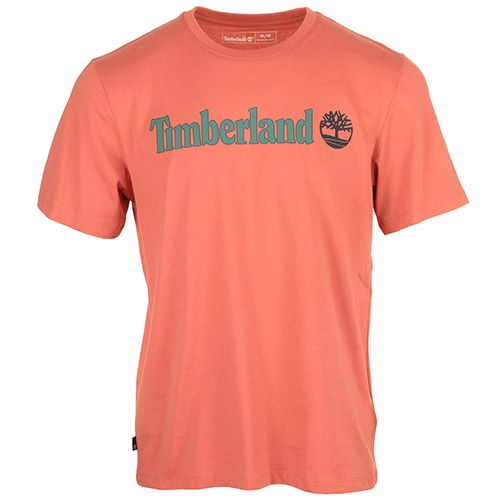 Timberland Linear Logo Short Sleeve - Orange