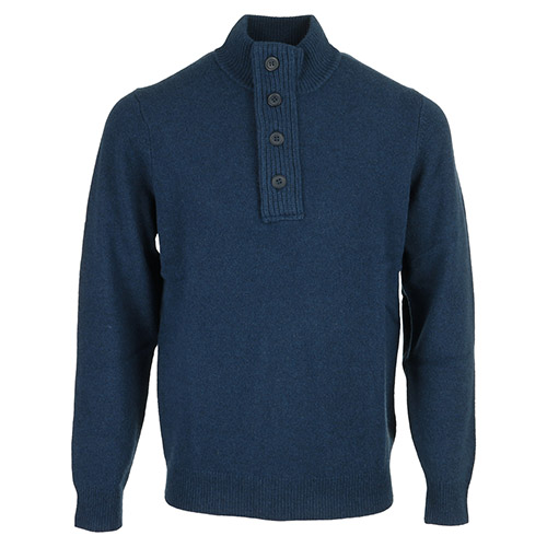 Barbour Essential Patch Half Zip Knited Jumper - Bleu marine