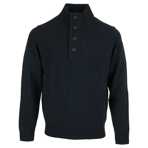 Barbour Essential Patch Half Zip Knited Jumper - Bleu marine