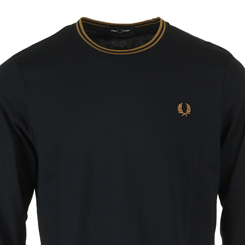 Fred Perry Long Sleeved Twin Tipped Tee Shirt