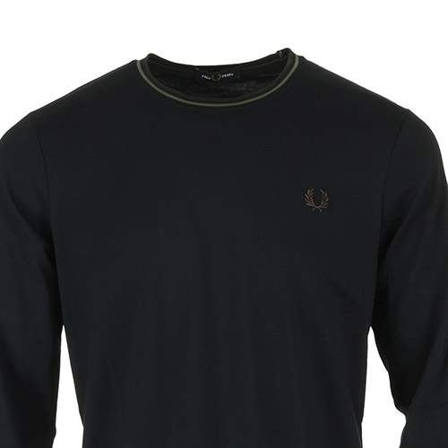 Fred Perry Long Sleeved Twin Tipped Tee Shirt