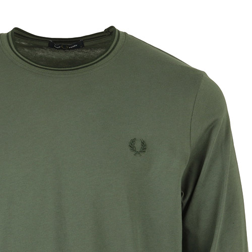 Fred Perry Long Sleeved Twin Tipped Tee Shirt