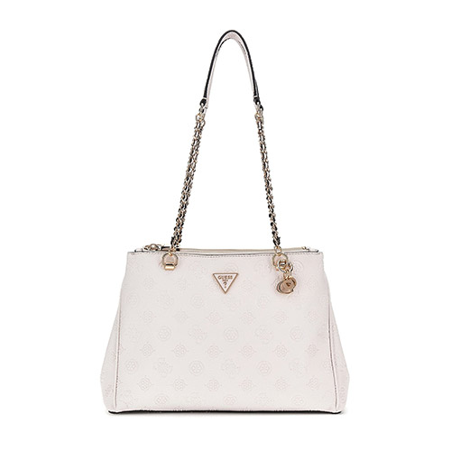 Guess Cresidia Status Shoulder Satchel - Beige