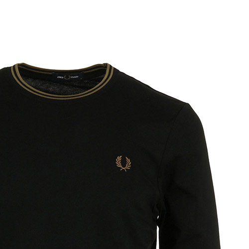 Fred Perry Long Sleeved Twin Tipped Tee Shirt