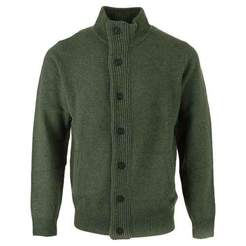 Patch Zip Through Knitted Jumper