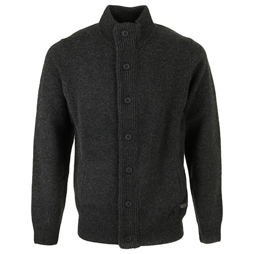 Patch Zip Through Knitted Jumper