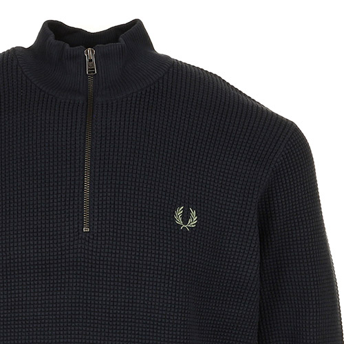 Fred Perry Waffle Stitch Half Zip Jumper