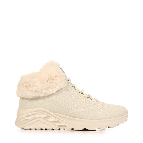 Skechers Cozy Leopard - Blanc