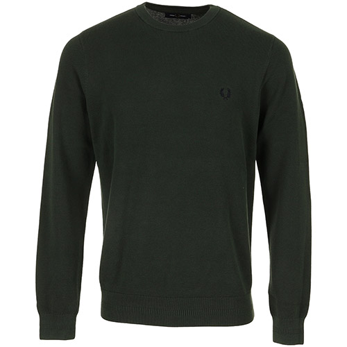 Fred Perry Pique Stitch Jumper - Vert