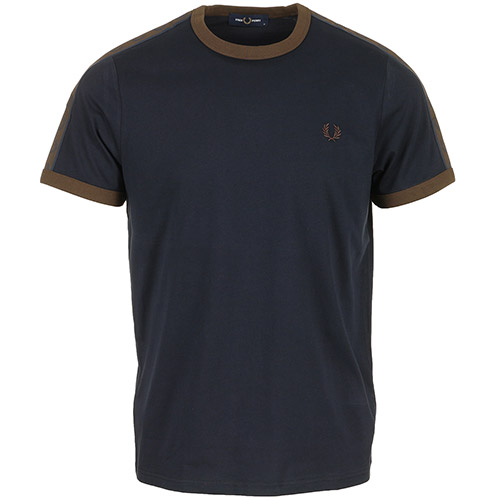Fred Perry Contrast Tape Ringer - Bleu marine