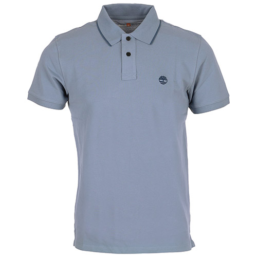 Timberland Printed Neck Short Slee - Bleu