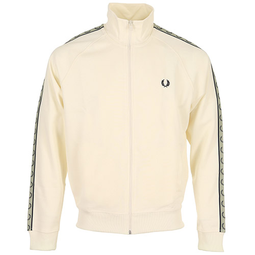 Fred Perry Contrast Tape Track Jacket - Ecru
