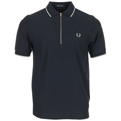 Fred Perry Crepe Pique Polo Shirt - Bleu marine