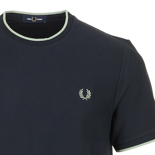 Fred Perry Trim Detail Crepe Pique Tshirt