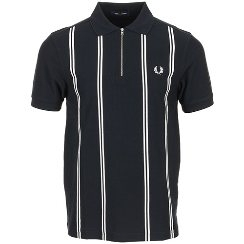 Fred Perry Vertical Stripe Polo Shirt - Bleu marine