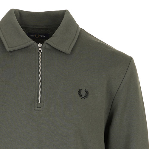 Fred Perry Half Zip Collared Sweatshirt
