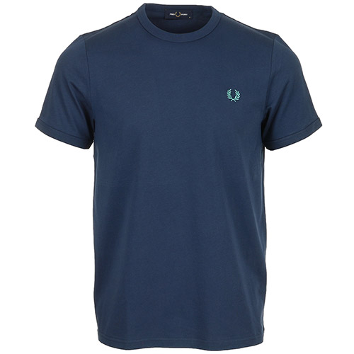 Fred Perry Ringer T-Shirt - Bleu