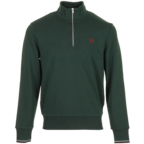 Fred Perry Half Zip Sweatshirt - Vert