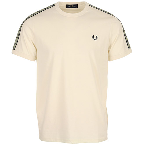 Fred Perry Contrast Tape Ringer - Ecru