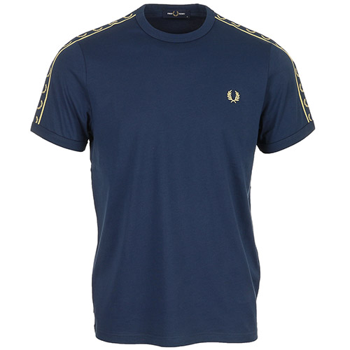 Fred Perry Contrast Tape Ringer - Bleu marine