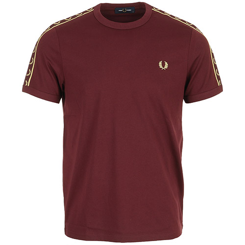 Fred Perry Contrast Tape Ringer - Bordeaux