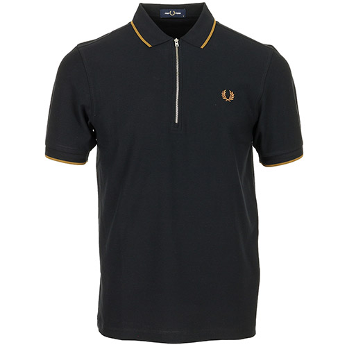 Fred Perry Crepe Pique Polo Shirt - Noir