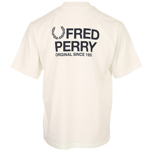 Fred Perry Back Print Fred Perry Text T-Shirt