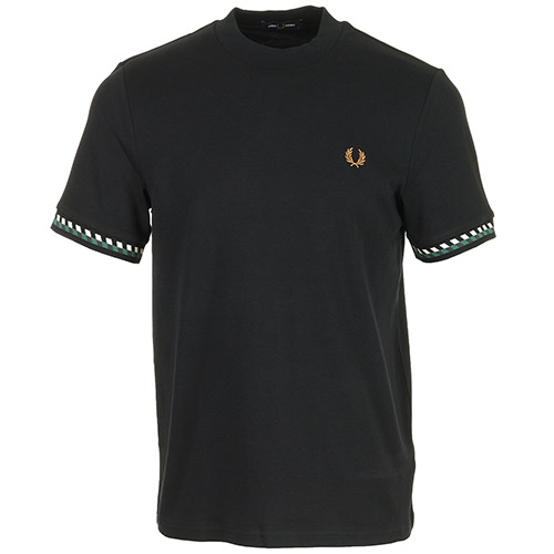 Fred Perry Jacquard Cuff T-Shirt - Noir