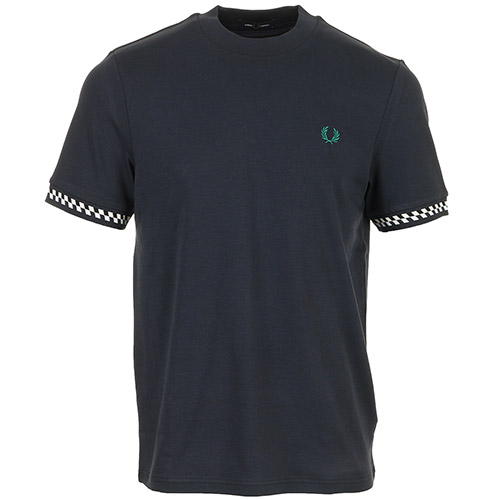 Fred Perry Jacquard Cuff T-Shirt - Bleu marine