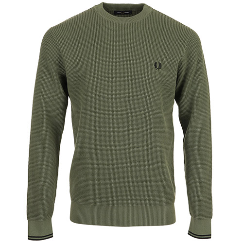 Fred Perry Waffle Stitch Jumper - Vert