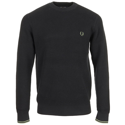 Fred Perry Waffle Stitch Jumper - Noir