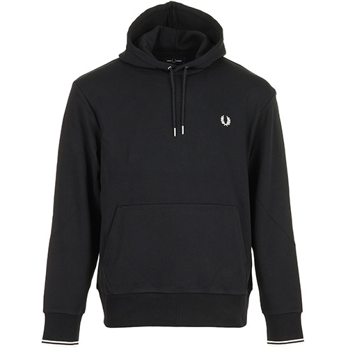 Fred Perry Tipped Hooded Sweatshirt - Noir