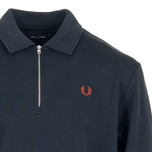 Fred Perry Half Zip Collared Sweatshirt