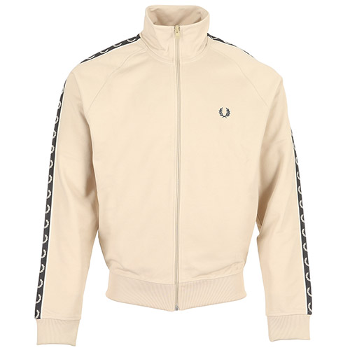 Fred Perry Contrast Tape Track Jacket - Beige