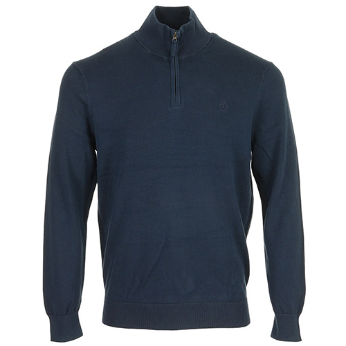 Timberland Williams River Cotton 1/4 Zip Sweater - Bleu marine