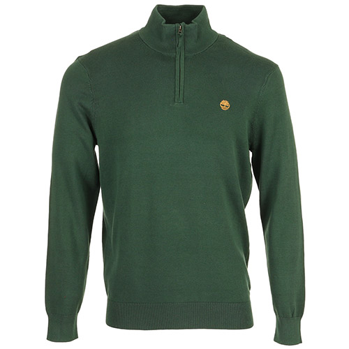 Timberland Williams River Cotton 1/4 Zip Sweater - Vert