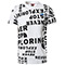 White Tagline Toss Print