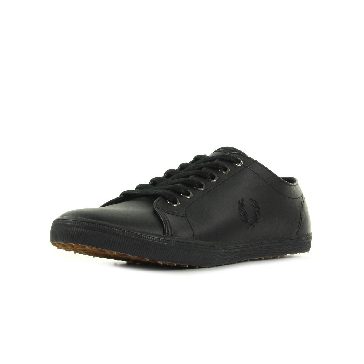 fred perry kingston black leather
