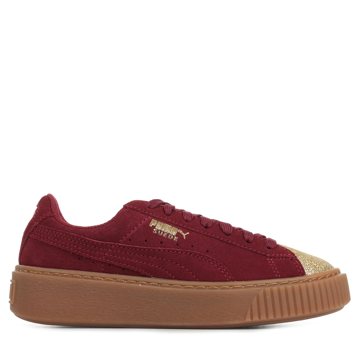 puma suede rouge platform