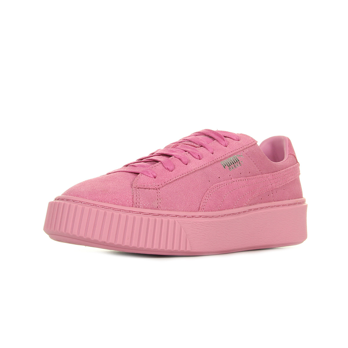 puma basket platform khaki